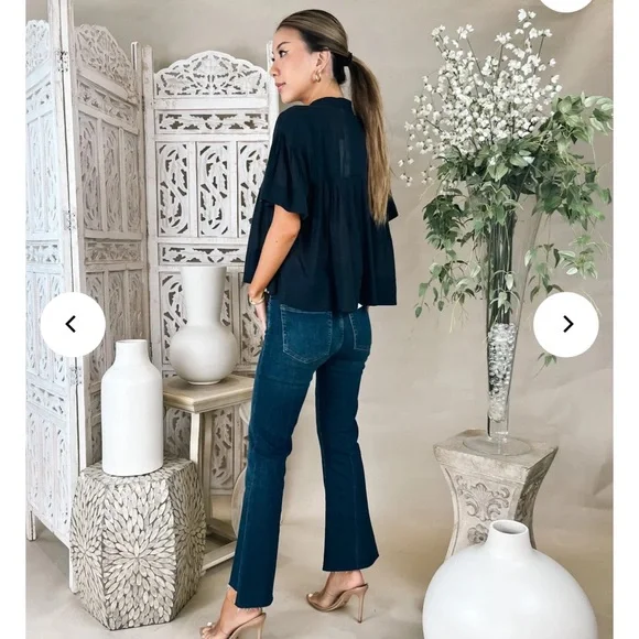 Frame Le Crop Mini Crop Mini Boot Denim Jeans - Picture 1 of 12